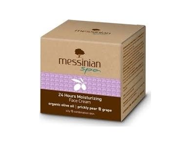Messinian Spa 24Hours Moistrurizing Face Cream 50ml Organic Oil Prickly Pear&Grape