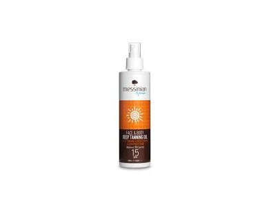 Messinian Spa Face & Body Deep Tanning Oil Walnut&Carrot 250ml 15spf 