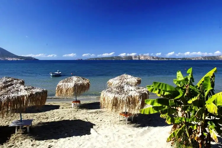 Gialova beach shallow water sunrise, Navarino Bay Messinia